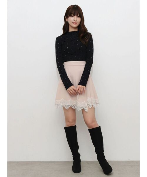 MERCURYDUO(マーキュリーデュオ)の「ホットフィックスボトルネックニット(ニット/セーター・レディース・イエロー/ピンク/ブラック・FREE)」の15枚目の写真