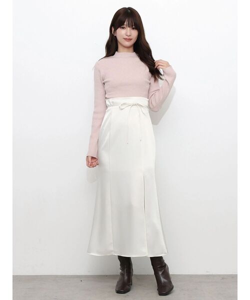 MERCURYDUO(マーキュリーデュオ)の「ホットフィックスボトルネックニット(ニット/セーター・レディース・イエロー/ピンク/ブラック・FREE)」の21枚目の写真