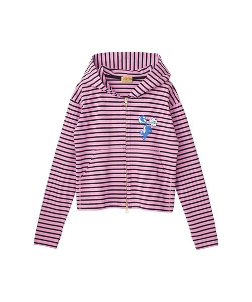 HYSTERIC GLAMOUR(ヒステリックグラマー)の「SKUNK CLUB パーカー(パーカー・レディース・チャコールグレー/ピンク/ブラック・FREE)」の1枚目の写真