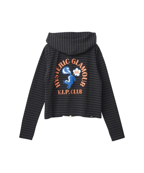 HYSTERIC GLAMOUR(ヒステリックグラマー)の「SKUNK CLUB パーカー(パーカー・レディース・チャコールグレー/ピンク/ブラック・FREE)」の3枚目の写真