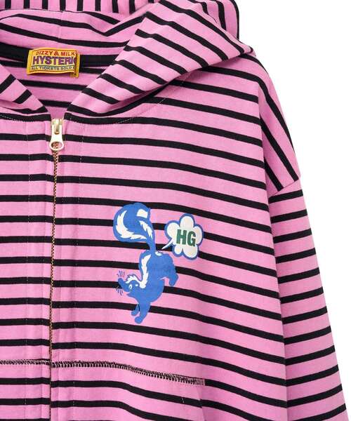 HYSTERIC GLAMOUR(ヒステリックグラマー)の「SKUNK CLUB パーカー(パーカー・レディース・チャコールグレー/ピンク/ブラック・FREE)」の5枚目の写真