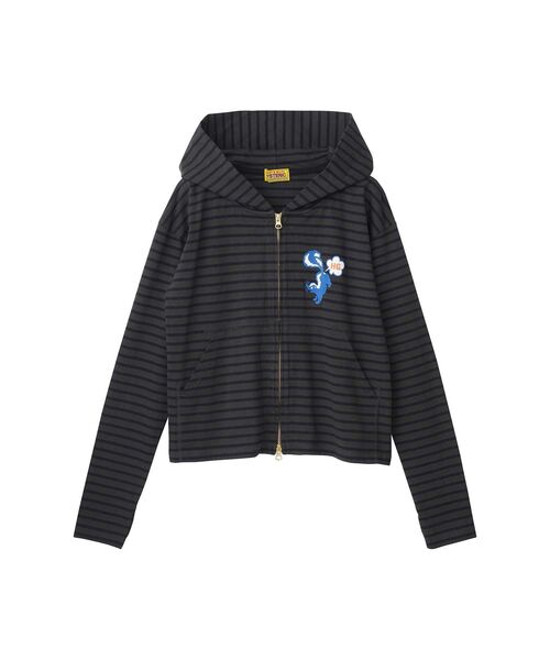 HYSTERIC GLAMOUR(ヒステリックグラマー)の「SKUNK CLUB パーカー(パーカー・レディース・チャコールグレー/ピンク/ブラック・FREE)」の6枚目の写真