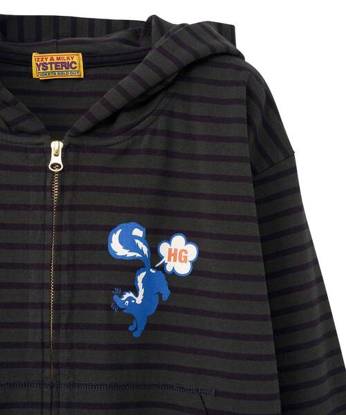 HYSTERIC GLAMOUR(ヒステリックグラマー)の「SKUNK CLUB パーカー(パーカー・レディース・チャコールグレー/ピンク/ブラック・FREE)」の7枚目の写真