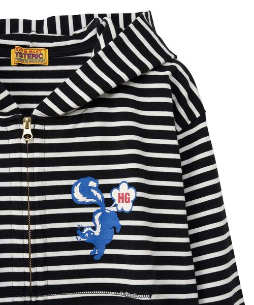 HYSTERIC GLAMOUR(ヒステリックグラマー)の「SKUNK CLUB パーカー(パーカー・レディース・チャコールグレー/ピンク/ブラック・FREE)」の9枚目の写真
