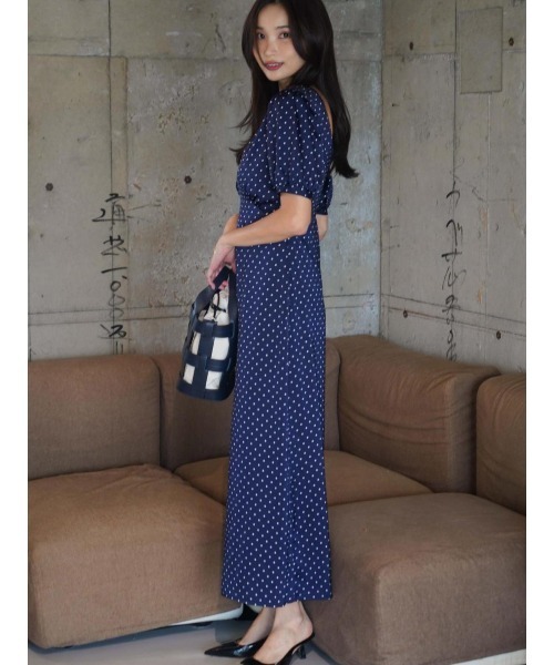 BLUE×PALANG(ブルーパラン)の「V-NECK DOT DRESS(ワンピース・レディース・ブルー/ネイビー・M/S)」の5枚目の写真