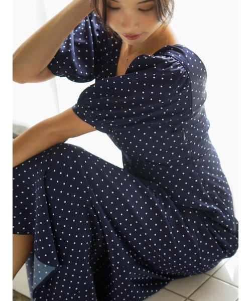 BLUE×PALANG(ブルーパラン)の「V-NECK DOT DRESS(ワンピース・レディース・ブルー/ネイビー・M/S)」の11枚目の写真