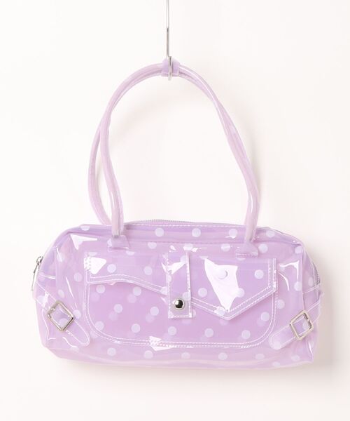 SPINNS(スピンズ)の「PVC ジェリーバッグ/JELLY BAG/ドット/2ベルト(ショルダーバッグ・レディース・パープル/ブルー・ONESIZE)」の8枚目の写真