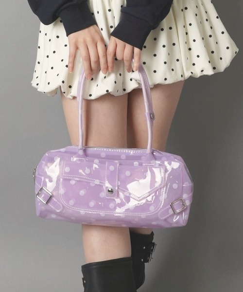 SPINNS(スピンズ)の「PVC ジェリーバッグ/JELLY BAG/ドット/2ベルト(ショルダーバッグ・レディース・パープル/ブルー・ONESIZE)」の3枚目の写真
