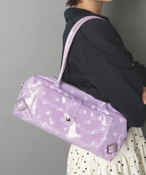 SPINNS(スピンズ)の「PVC ジェリーバッグ/JELLY BAG/ドット/2ベルト(ショルダーバッグ・レディース・パープル/ブルー・ONESIZE)」の4枚目の写真