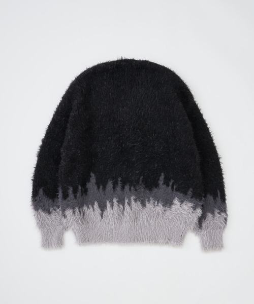 ADAM PATEK(アダムパテック)の「【ADAMPATECK/アダムパテック】rough distortedchevron cardigan(カーディガン/ボレロ・メンズ・ブラック×グレー/ブラック×グリーン/ブラウン×イエロー・2/1)」の8枚目の写真