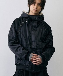 Eyelet Fur Hood Military Jacket / アイレットファーフードミリタリージャケット