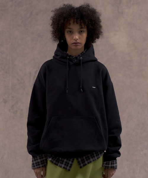 HUF(ハフ)の「huf eightynine FLEECE HOODIE(パーカー・メンズ・ブラック/アッシュグレー/オリーブ/ライトピンク・M/L/S/XXL/XL)」の1枚目の写真