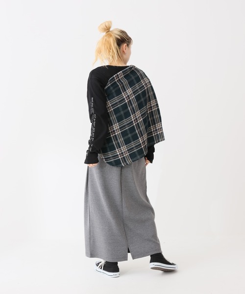HEART MARKET（ハートマーケット）の「袖プリントクルーインナー（Tシャツ/カットソー・レディース・ホワイト/グレー/ブラック系1/ブラック系2・FREE）」の11枚目の写真