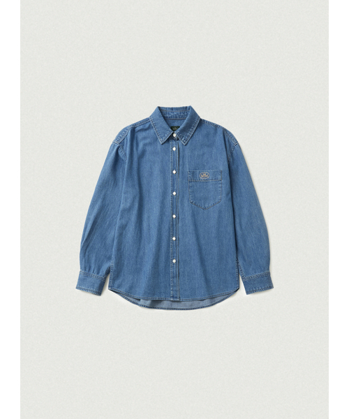 The Barnnet(ザバーネット)の「Grael オーバーサイズ ポケットデニムシャツ ブルー(シャツ/ブラウス・レディース・その他・SMALL/MEDIUM)」の1枚目の写真