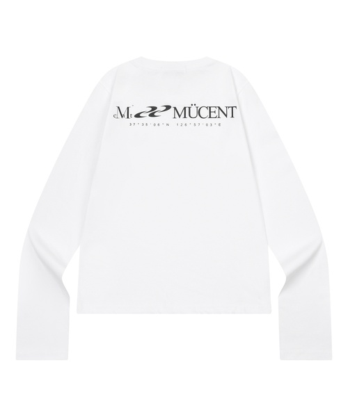 MUCENT(ムセント)の「ESSENTIALS バックロゴ ロングスリーブTシャツ(2カラー)(Tシャツ/カットソー・レディース・ホワイト/ブラック・FREE)」の2枚目の写真