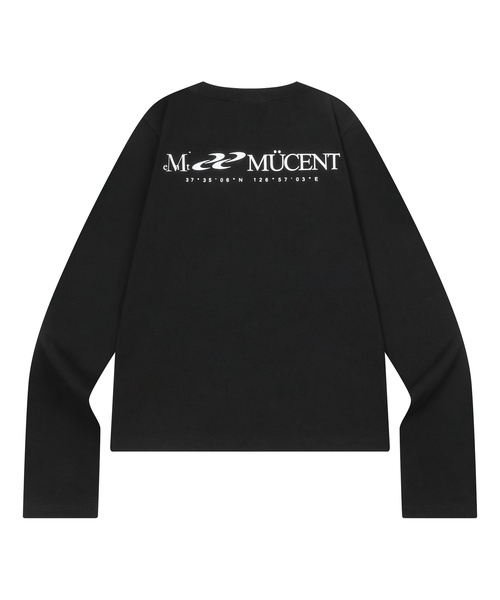 MUCENT(ムセント)の「ESSENTIALS バックロゴ ロングスリーブTシャツ(2カラー)(Tシャツ/カットソー・レディース・ホワイト/ブラック・FREE)」の1枚目の写真