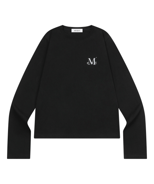 MUCENT(ムセント)の「ESSENTIALS バックロゴ ロングスリーブTシャツ(2カラー)(Tシャツ/カットソー・レディース・ホワイト/ブラック・FREE)」の3枚目の写真
