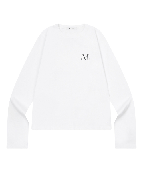 MUCENT(ムセント)の「ESSENTIALS バックロゴ ロングスリーブTシャツ(2カラー)(Tシャツ/カットソー・レディース・ホワイト/ブラック・FREE)」の8枚目の写真