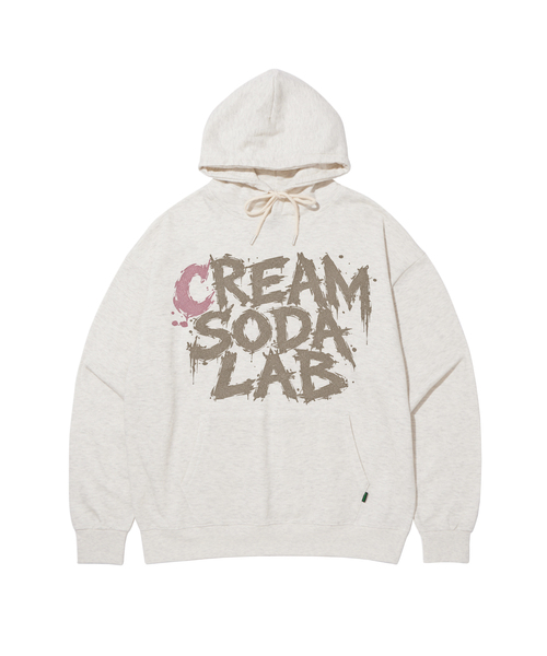 CREAM SODA LAB(クリームソーダラボ)の「インクスプラッシュフーディー(パーカー・レディース・ブラック/ネイビー/グレー/オートミール・MEDIUM/LARGE/X-LARGE)」の3枚目の写真