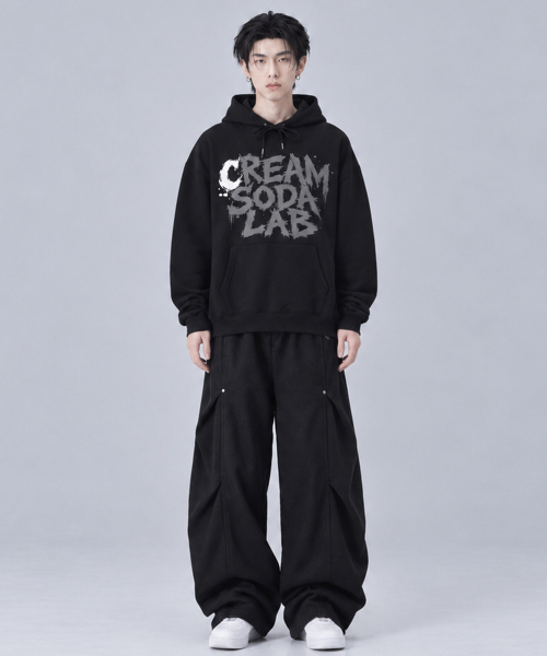 CREAM SODA LAB(クリームソーダラボ)の「インクスプラッシュフーディー(パーカー・レディース・ブラック/ネイビー/グレー/オートミール・MEDIUM/LARGE/X-LARGE)」の8枚目の写真