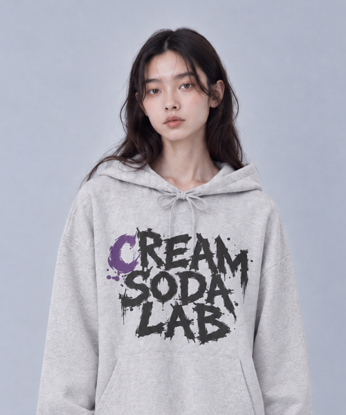 CREAM SODA LAB(クリームソーダラボ)の「インクスプラッシュフーディー(パーカー・レディース・ブラック/ネイビー/グレー/オートミール・MEDIUM/LARGE/X-LARGE)」の11枚目の写真