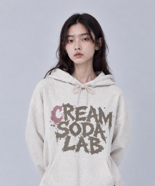 CREAM SODA LAB(クリームソーダラボ)の「インクスプラッシュフーディー(パーカー・レディース・ブラック/ネイビー/グレー/オートミール・MEDIUM/LARGE/X-LARGE)」の16枚目の写真