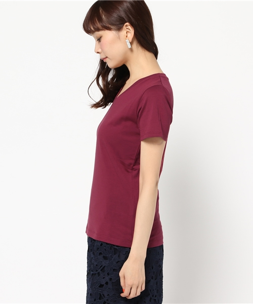 NATURAL BEAUTY BASIC（ナチュラルビューティーベーシック）の「CALIFORNIA COMPACT Tシャツ（Tシャツ/カットソー・レディース・ボルドー/ダークベージュ/ブラック/グレー/ホワイト・SMALL/MEDIUM）」の8枚目の写真