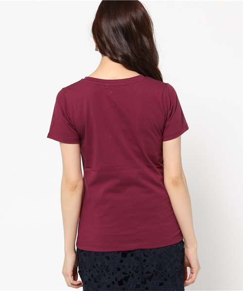 NATURAL BEAUTY BASIC（ナチュラルビューティーベーシック）の「CALIFORNIA COMPACT Tシャツ（Tシャツ/カットソー・レディース・ボルドー/ダークベージュ/ブラック/グレー/ホワイト・SMALL/MEDIUM）」の9枚目の写真