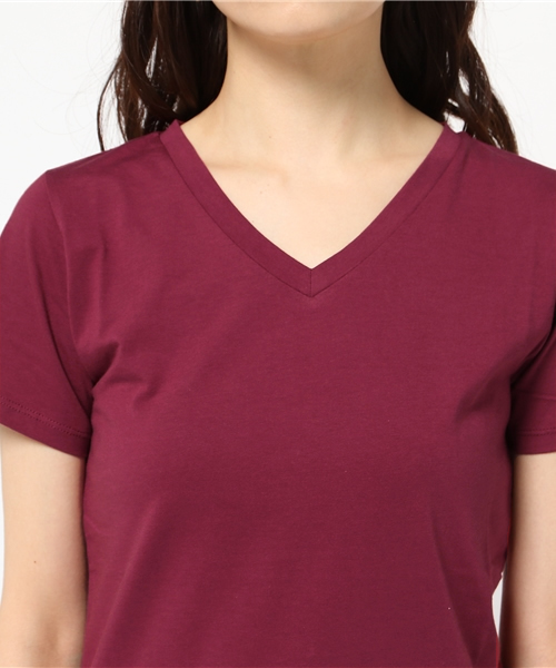 NATURAL BEAUTY BASIC（ナチュラルビューティーベーシック）の「CALIFORNIA COMPACT Tシャツ（Tシャツ/カットソー・レディース・ボルドー/ダークベージュ/ブラック/グレー/ホワイト・SMALL/MEDIUM）」の10枚目の写真