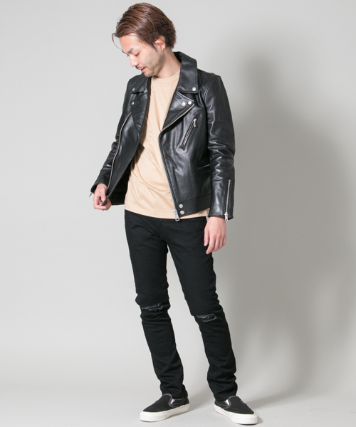 URBAN RESEARCH（アーバンリサーチ）の「URiD スキニーストレッチダメージデニム（デニムパンツ・メンズ・インディゴブルー/ブラック・SMALL/LARGE/MEDIUM）」の6枚目の写真