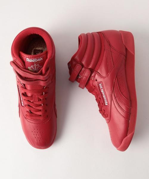 Reebok（リーボック）の「＜Reebok（リーボック）＞FREESTYLE HI OG LUX フリースタイル ハイ レザースニーカー ◆（スニーカー・レディース・ホワイト/ブラック/レッド・24.5cm/23cm/24cm/25cm/23.5cm）」の3枚目の写真