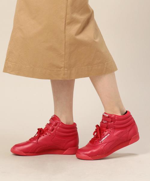 Reebok（リーボック）の「＜Reebok（リーボック）＞FREESTYLE HI OG LUX フリースタイル ハイ レザースニーカー ◆（スニーカー・レディース・ホワイト/ブラック/レッド・24.5cm/23cm/24cm/25cm/23.5cm）」の12枚目の写真