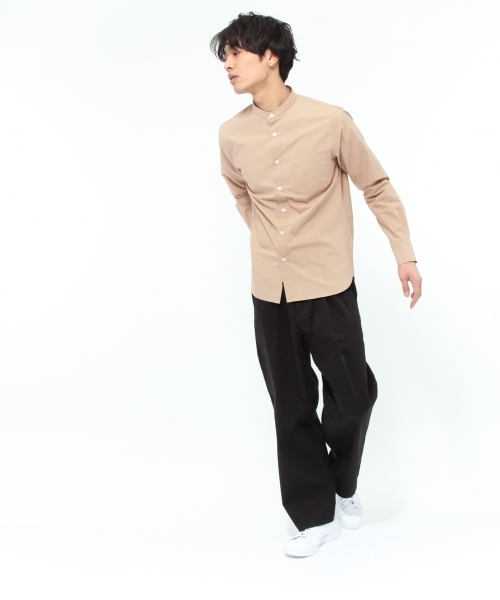 LAKOLE（ラコレ）の「【撥水防汚】ツイルワイドパンツ / LAKOLE（チノパンツ・メンズ・ブラック/オリーブ/ベージュ/ネイビー/ホワイト・SMALL/MEDIUM/LARGE）」の8枚目の写真