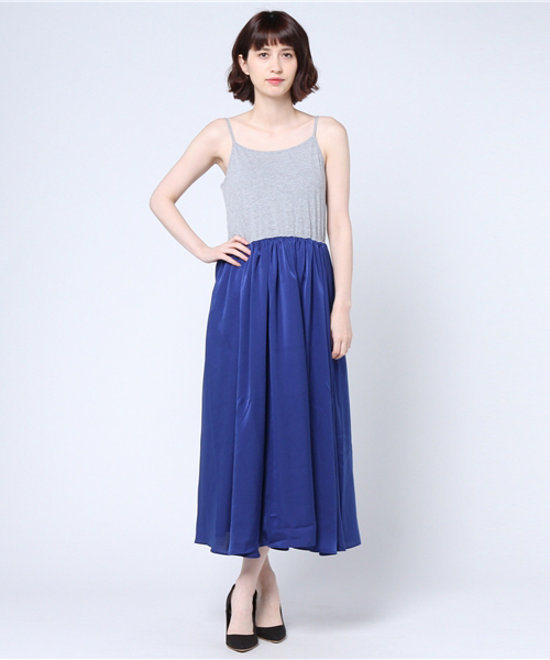 Franchelippee Black フランシュリッペブラック の サテンロングインナーワンピース ワンピース Wear