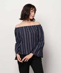 オフショルダー リネン・麻」に該当するシャツ/ブラウス