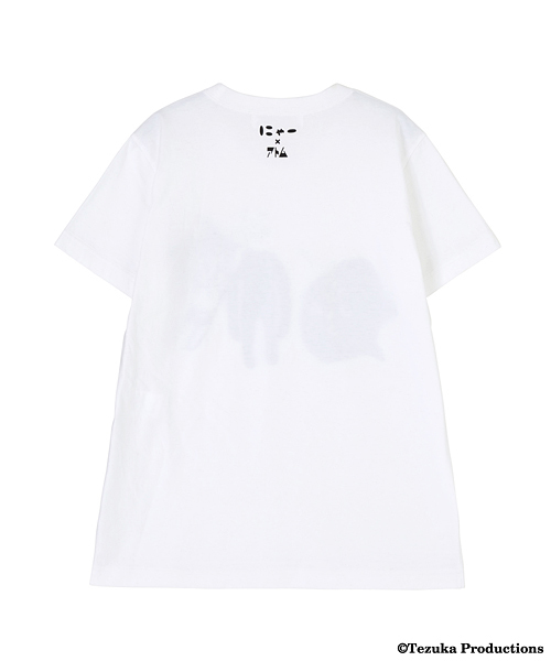 ネネット × サンリオ にゃー キャラクター総柄 カットソー ゆったり　白 Ne-net ネネット Ne-net×Rody にゃー Tシャツ/カットソー