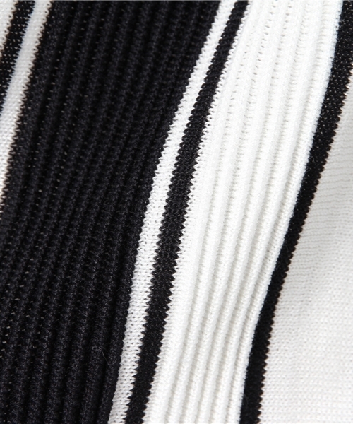 COMME CA ISM(コムサイズム)の「ストライプ柄半袖ニット(ニット/セーター・メンズ・ネイビー/ホワイト・LARGE/MEDIUM)」の8枚目の写真