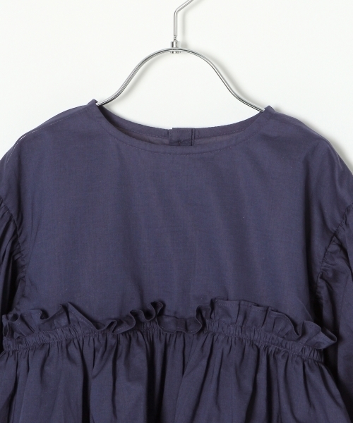 GLOBAL WORK（グローバルワーク）の「【キッズ】フハクギャザーキリカエ7分袖/762091（シャツ/ブラウス・キッズ・ピンク/ネイビー・SMALL/LARGE/MEDIUM/X-LARGE/XX-LARGE）」の8枚目の写真