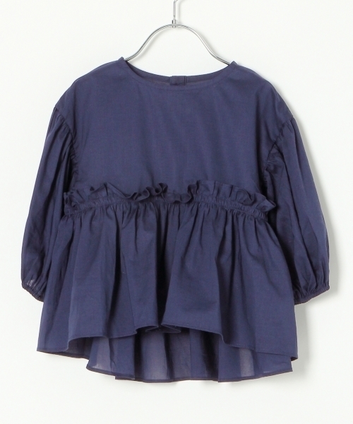 GLOBAL WORK（グローバルワーク）の「【キッズ】フハクギャザーキリカエ7分袖/762091（シャツ/ブラウス・キッズ・ピンク/ネイビー・SMALL/LARGE/MEDIUM/X-LARGE/XX-LARGE）」の5枚目の写真