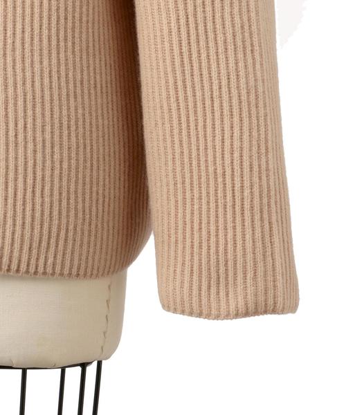 Drawer ピンク リブ編み ハイネック セーター サイズ1 安く 買うファッション - Drawer ピンク リブ編み ハイネック セーター