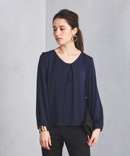 UNITED ARROWS - 新品 ユナイテッドアローズ メタルポイント タックスリーブブラウス UNITED ARROWS（ユナイテッドアローズ）の「○UBCB メタル