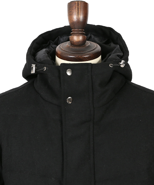 Rocky Monroe(ロッキーモンロー)の「ウール混メルトン ボリュームネック フードダウンジャケット(ダウンジャケット/コート・メンズ・ブラック/チャコール/ネイビー/グレー/キャメル/グレー系その他/ベージュ・L/M/S/XL/XXL)」の15枚目の写真