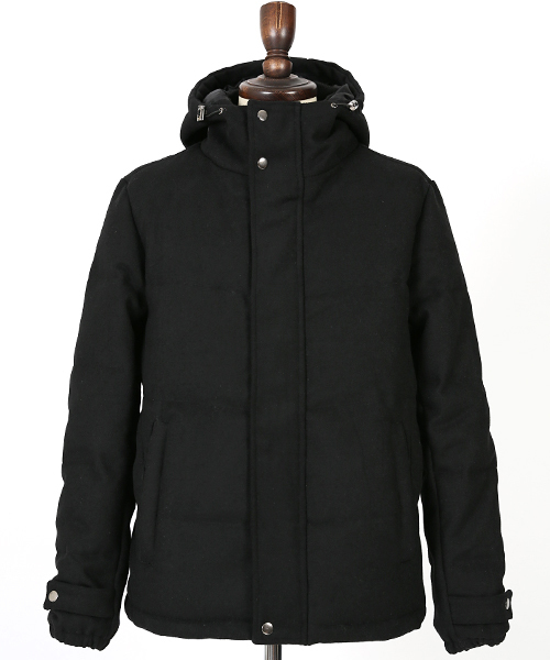 Rocky Monroe(ロッキーモンロー)の「ウール混メルトン ボリュームネック フードダウンジャケット(ダウンジャケット/コート・メンズ・ブラック/チャコール/ネイビー/グレー/キャメル/グレー系その他/ベージュ・L/M/S/XL/XXL)」の16枚目の写真