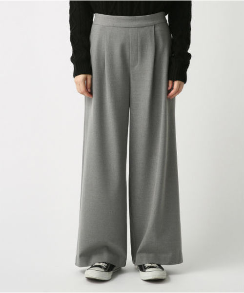 AZUL by moussy(アズールバイマウジー)の「TR裏起毛 吸湿発熱ワイドパンツ(スラックス・レディース・ブラック/グレー/グレー系その他/ブルー系その他・SMALL/MEDIUM/LARGE)」の19枚目の写真