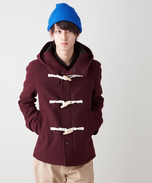 WEGO（ウィゴー）の「メルトンダッフルコート（ダッフルコート・メンズ・ブラック/ダークグレー/ネイビー/キャメル/ワイン・SMALL/MEDIUM/LARGE/X-LARGE）」の5枚目の写真