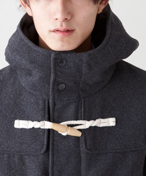 WEGO（ウィゴー）の「メルトンダッフルコート（ダッフルコート・メンズ・ブラック/ダークグレー/ネイビー/キャメル/ワイン・SMALL/MEDIUM/LARGE/X-LARGE）」の10枚目の写真