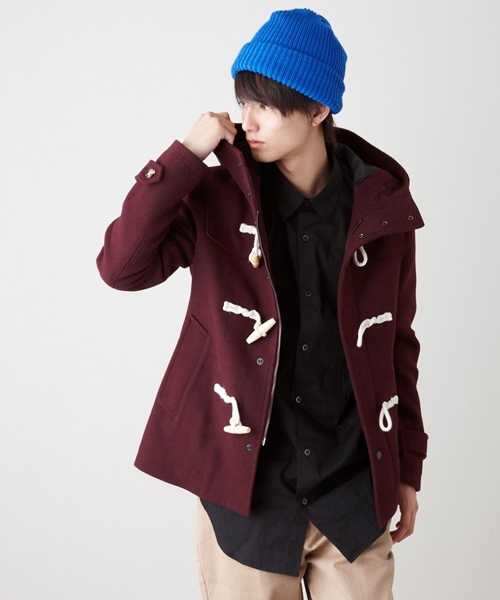 WEGO（ウィゴー）の「メルトンダッフルコート（ダッフルコート・メンズ・ブラック/ダークグレー/ネイビー/キャメル/ワイン・SMALL/MEDIUM/LARGE/X-LARGE）」の16枚目の写真