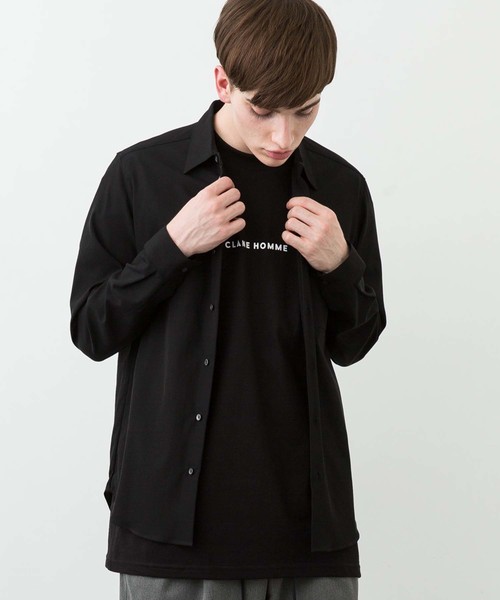 STUDIOUS（ステュディオス）の「【STUDIOUS】リラクションツイルレギュラーカラーシャツ（シャツ/ブラウス・メンズ・ホワイト/ブラック/グリーン/ネイビー・1/2/3）」の3枚目の写真