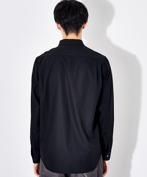 STUDIOUS（ステュディオス）の「【STUDIOUS】リラクションツイルレギュラーカラーシャツ（シャツ/ブラウス・メンズ・ホワイト/ブラック/グリーン/ネイビー・1/2/3）」の9枚目の写真