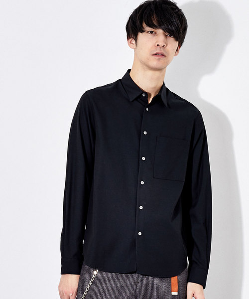 STUDIOUS（ステュディオス）の「【STUDIOUS】リラクションツイルレギュラーカラーシャツ（シャツ/ブラウス・メンズ・ホワイト/ブラック/グリーン/ネイビー・1/2/3）」の14枚目の写真